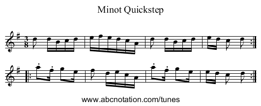 Minot Quickstep - staff notation