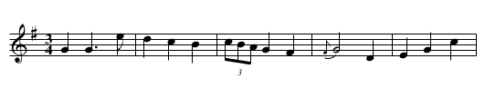 Minuet [1], A - staff notation