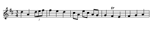 Minuet (10) - staff notation