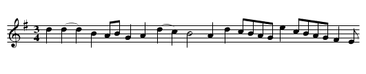 Minuet 1 - staff notation