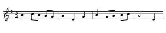 Minuet 1 - staff notation