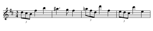 Minuet [9] - staff notation