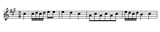 Minuet de la Cour - staff notation
