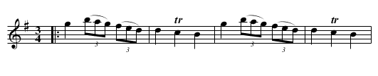 Minuet. JBut.744, A - staff notation