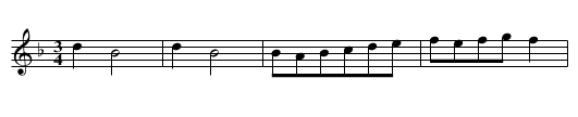 Minuet. SenH.128, A - staff notation