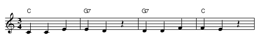 Minuet - staff notation