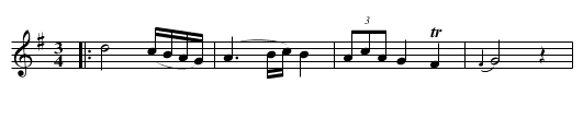 Minuet - staff notation