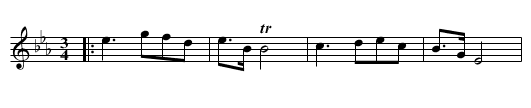 Minuet - staff notation