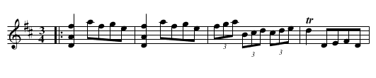 Minuet - staff notation