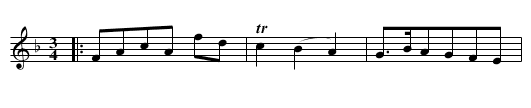 Minuet - staff notation