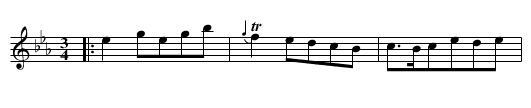 Minuet - staff notation
