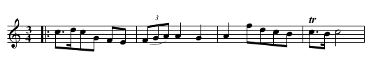 Minuet - staff notation