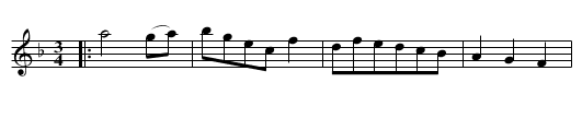 Minuet - staff notation