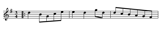 Minuet - staff notation