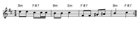 Minun Kultani [jenkka] - staff notation