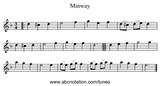 Minway - staff notation