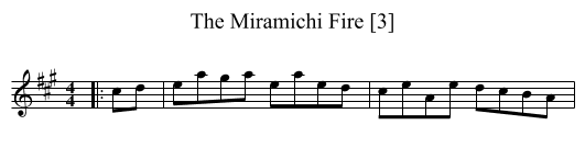 Miramichi Fire [3], The - staff notation