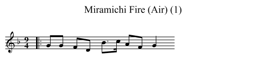 Miramichi Fire (Air) (1) - staff notation