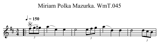 Miriam Polka Mazurka. WmT.045 - staff notation