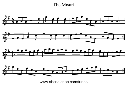 Misart, The - staff notation