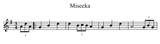Miseeka - staff notation