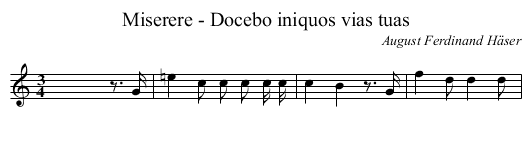 Miserere - Docebo iniquos vias tuas - staff notation