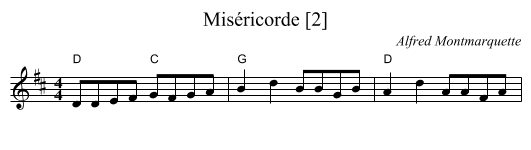 Miséricorde [2] - staff notation
