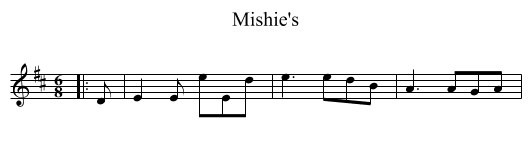Mishie's - staff notation