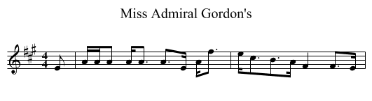 Miss Admiral Gordon's - staff notation