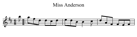 Miss Anderson - staff notation