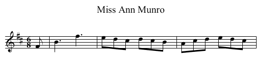Miss Ann Munro - staff notation