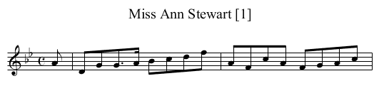 Miss Ann Stewart [1] - staff notation