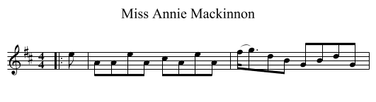Miss Annie Mackinnon - staff notation