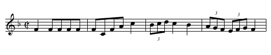 Miss Babie Gray’s Minuet - staff notation