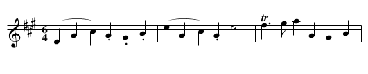 Miss Baird of Saughtonhall’s Hornpipe - staff notation
