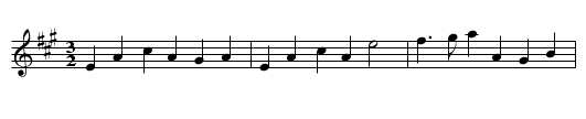 Miss Baird of Saughtonhall's Hornpipe - staff notation