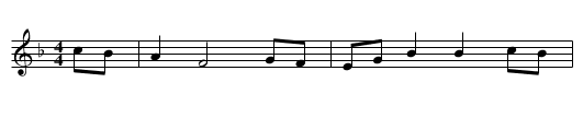 Miss Baker's Hornpipe - staff notation