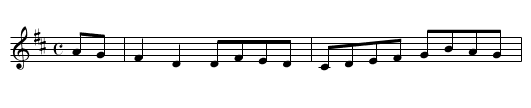 Miss Baker's Hornpipe,aka. JBut.894 - staff notation