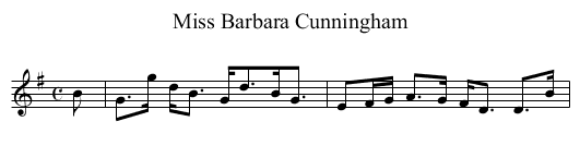 Miss Barbara Cunningham - staff notation