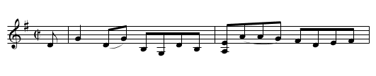 Miss Barstow’s Reel - staff notation