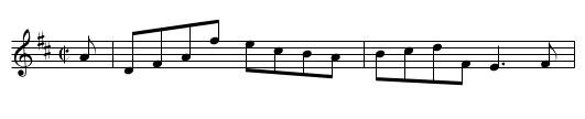 Miss Bell's Favourite - staff notation