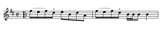 Miss Blair's Reel. Ru2.159 - staff notation