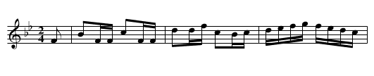 Miss Bland's Allemand - staff notation