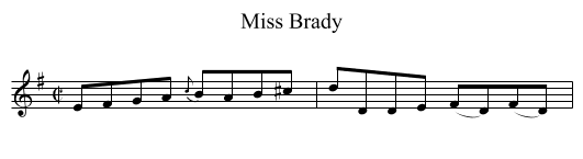 Miss Brady - staff notation