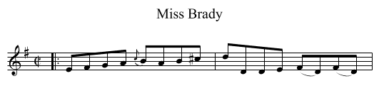 Miss Brady - staff notation
