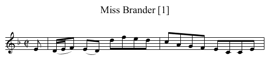Miss Brander [1] - staff notation