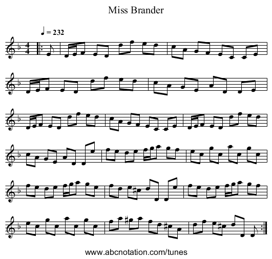 Miss Brander - staff notation