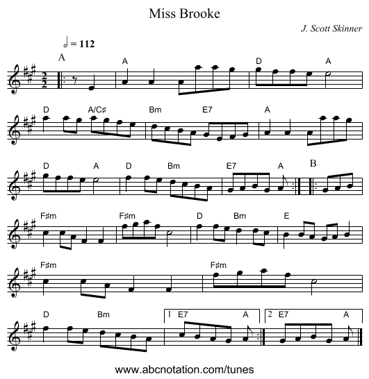Miss Brooke - staff notation