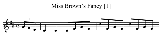 Miss Brown’s Fancy [1] - staff notation