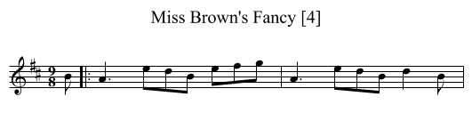 Miss Brown's Fancy [4] - staff notation